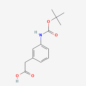 Chemical structure of N-Boc-3-aminophenylacetic Acid