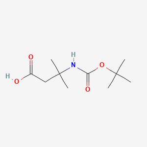 Chemical structure of N-Boc-3-amino-3-methylbutanoic Acid