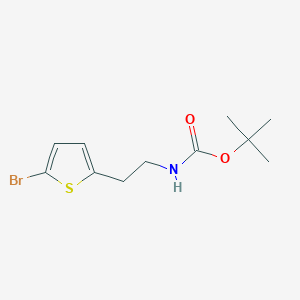 Chemical structure of N-Boc-2-(5-bromo-2-thienyl)ethanamine