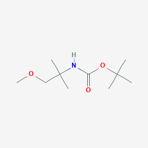 Chemical structure of N-Boc-1-methoxy-2-methyl-2-propanamine