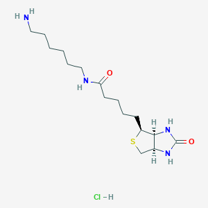 Chemical structure of N-biotinyl-1,6-hexanediamine hydrochloride
