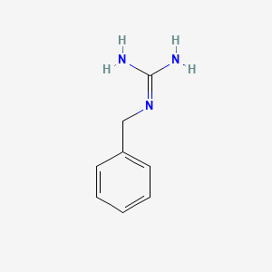 Chemical structure of N-Benzylguanidinium acetate