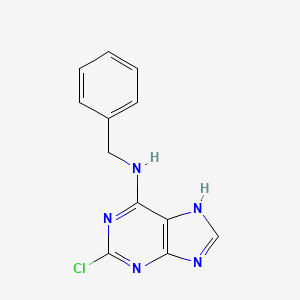 Chemical structure of N-Benzyl-2-chloro-9H-purin-6-amine