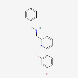 Chemical structure of N-Benzyl-1-[6-(2,4-difluorophenyl)-2-pyridyl]methanamine