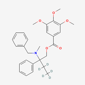Chemical structure of N-Benzyl N-Demethyl Trimebutine-d5