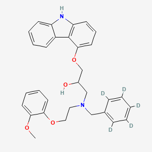 Chemical structure of N-Benzyl Carvedilol-d5