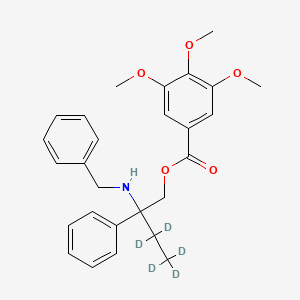 Chemical structure of N-Benzy N,N-Didesmethyl Trimebutine-d5