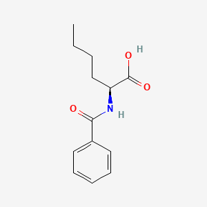 Chemical structure of N-Benzoyl-L-norleucine