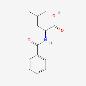 Chemical structure of N-Benzoyl-L-leucine
