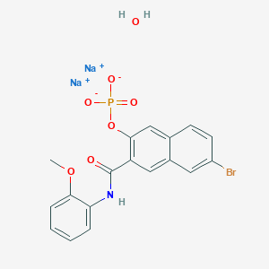 Chemical structure of Naphthol AS-BI phosphate disodium salt hydrate