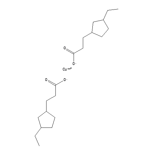 Chemical structure of Naphthenic acids, copper salts