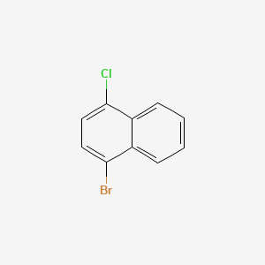 Chemical structure of 1-Bromo-4-chloronaphthalene