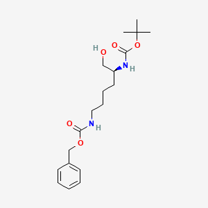 Chemical structure of Boc-Lysinol(Z)