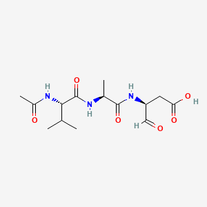 Chemical structure of N-Acetyl-Val-Ala-Asp-al (AC-VAD-CHO)