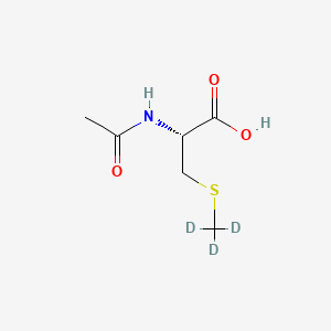 Chemical structure of N-Acetyl-S-methyl-L-cysteine-d3