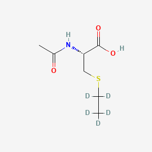 Chemical structure of N-Acetyl-S-ethyl-L-cysteine-d5