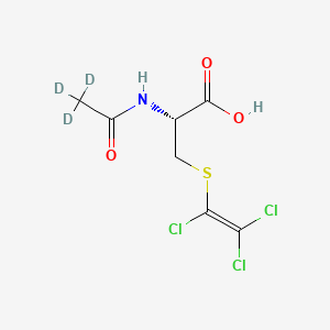 Chemical structure of N-Acetyl-S-(trichlorovinyl)-L-cysteine-d3