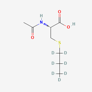 Chemical structure of N-Acetyl-S-(propyl-d7)-L-cysteine