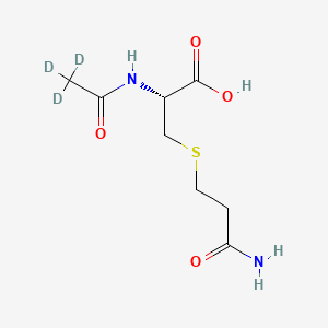 Chemical structure of N-Acetyl-S-(carbamoylethyl)-L-cysteine-d3