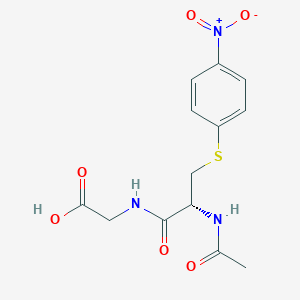 Chemical structure of N-Acetyl-S-(4-nitrophenyl)cysteinylglycine