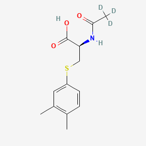 Chemical structure of N-Acetyl-S-(3,4-dimethylbenzene)-L-cysteine-d3
