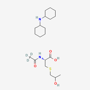 Chemical structure of N-Acetyl-S-(2-hydroxypropyl)cysteine-d3 Dicyclohexylammonium Salt