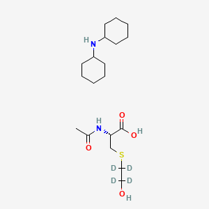 Chemical structure of N-Acetyl-S-(2-hydroxyethyl-d4)-L-cysteine Dicyclohexylamine Salt