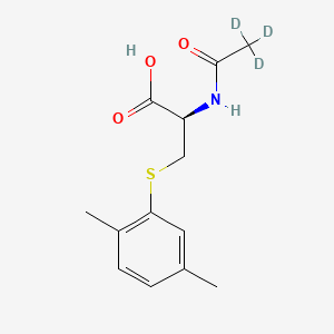 Chemical structure of N-Acetyl-S-(2,5-dimethylbenzene)-L-cysteine-d3