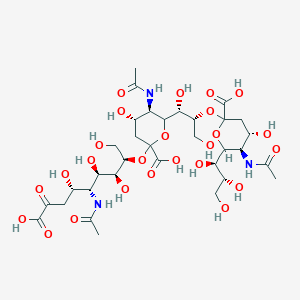 Chemical structure of N-Acetylneuraminic Acid Trimer alpha(2-8)