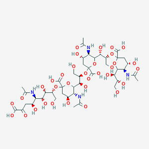Chemical structure of N-Acetylneuraminic Acid Tetramer alpha(2-8)