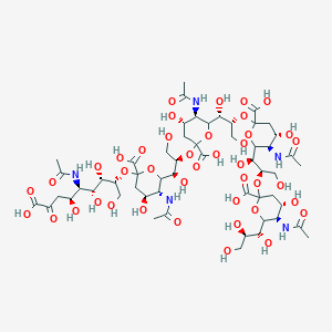 Chemical structure of N-Acetylneuraminic Acid Pentamer alpha(2-8)