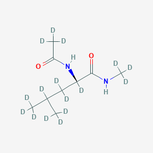 Chemical structure of N-Acetyl-L-leucine-N-methylamide-d16
