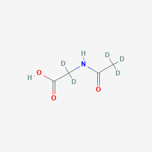 Chemical structure of N-Acetylglycine-d5