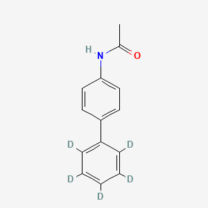 Chemical structure of N-Acetyl-4-aminobiphenyl-d5
