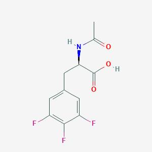Chemical structure of N-acetyl-3-(3,4,5-trifluorophenyl)-d-alanine