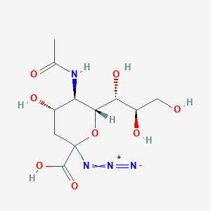 Chemical structure of N-Acetyl-2-deoxy-2-azido-alpha-neuraminic Acid