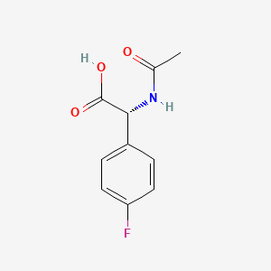 Chemical structure of N-Acetyl-2-(4-fluoro-phenyl)-D-glycine