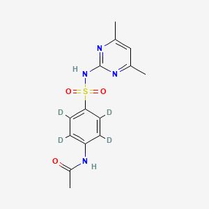 Chemical structure of N-Acetyl Sulfamethazine-d4