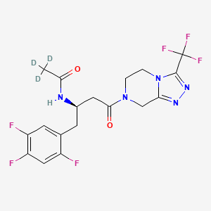 Chemical structure of N-Acetyl Sitagliptin-d3
