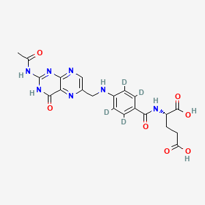 Chemical structure of N-Acetyl Folic Acid-d4