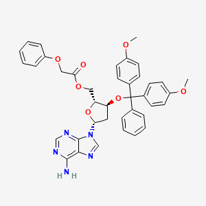 Chemical structure of N6-Phenoxyacetyl-5'-O-(4,4'-dimethoxytrityl)-2'-deoxyadenosine