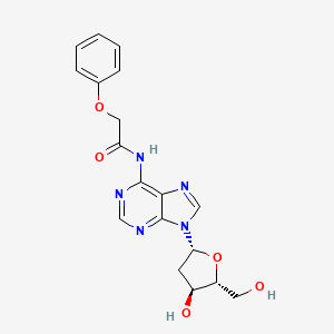 Chemical structure of N6-Phenoxyacetyl-2'-deoxyadenosine