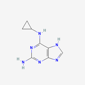 Chemical structure of 2-Amino-6-cyclopropylaminopurine