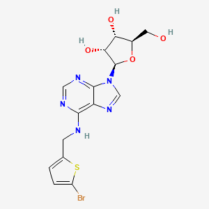 Chemical structure of N6-[(5-Bromothien-2-yl)methyl]adenosine