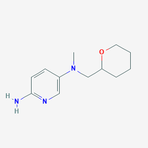 Chemical structure of N5-Methyl-N5-((tetrahydro-2H-pyran-2-yl)methyl)pyridine-2,5-diamine