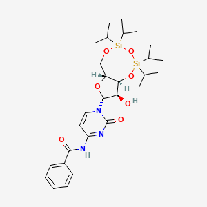 Chemical structure of N4-Benzoyl-3',5'-O-(1,1,3,3-tetraisopropyl-1,3-disiloxanediyl)cytidine