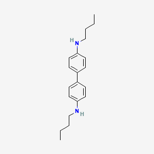 Chemical structure of 4,4'-Bis(dibutylamino)biphenyl