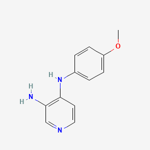 Chemical structure of N4-(4-methoxyphenyl)pyridine-3,4-diamine