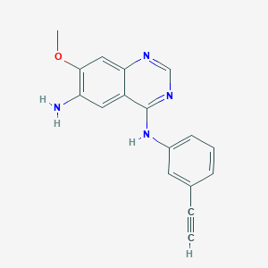 Chemical structure of N4-(3-Ethynylphenyl)-7-methoxyquinazoline-4,6-diamine