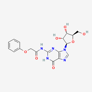 Chemical structure of N2-Phenoxyacetylguanosine